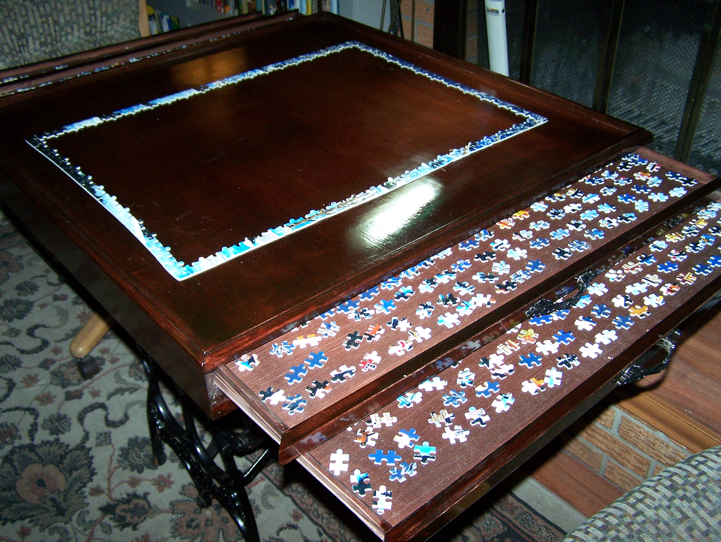 kitchen table for puzzles