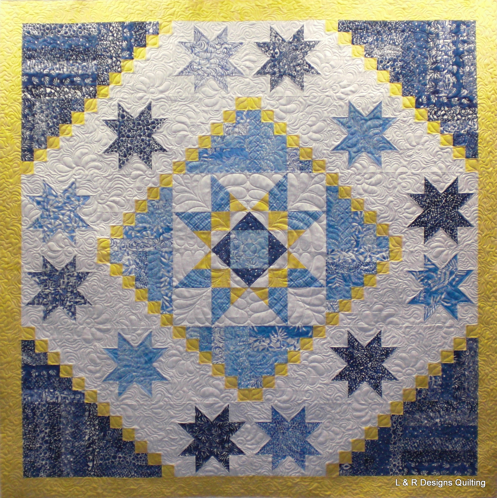 Three Blue Yellow And White Quilts Quiltingboard Forums