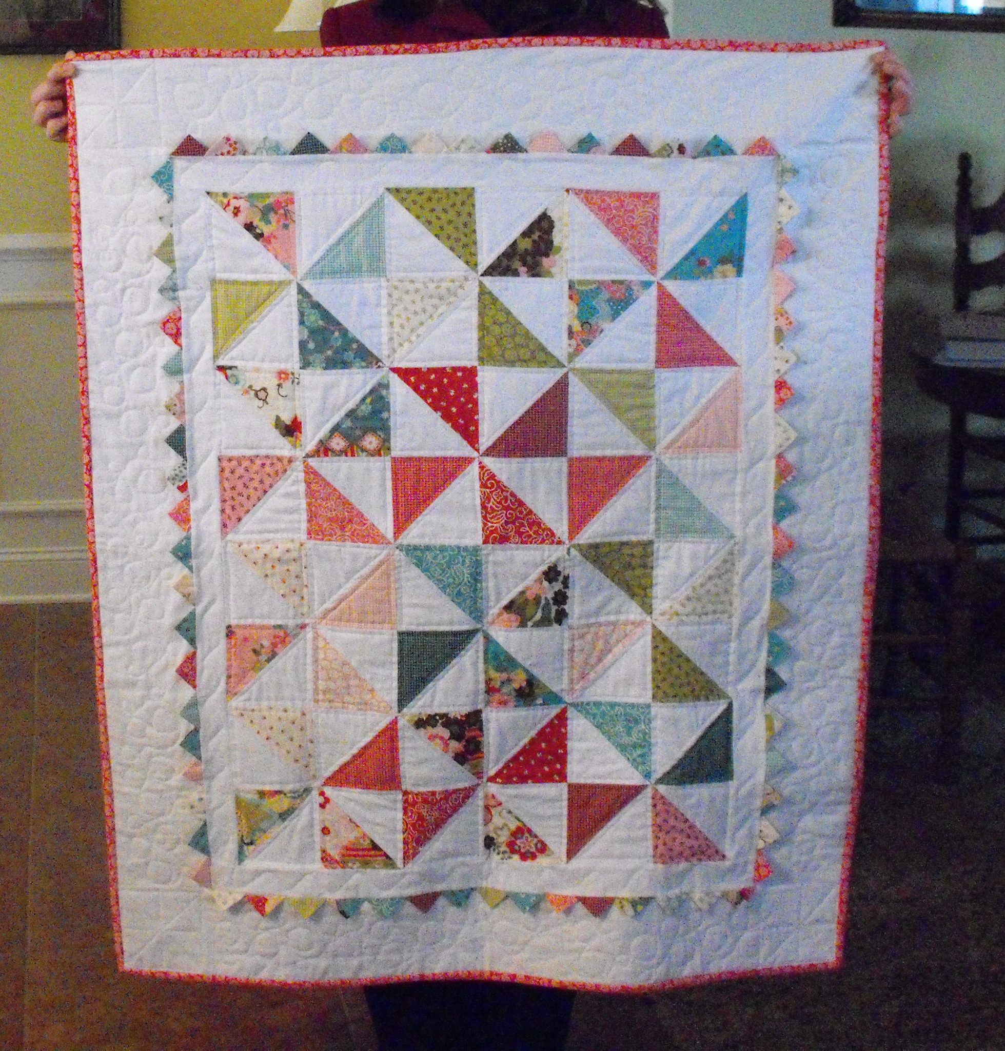 PINWHEEL BABY QUILT For New Granddaughter