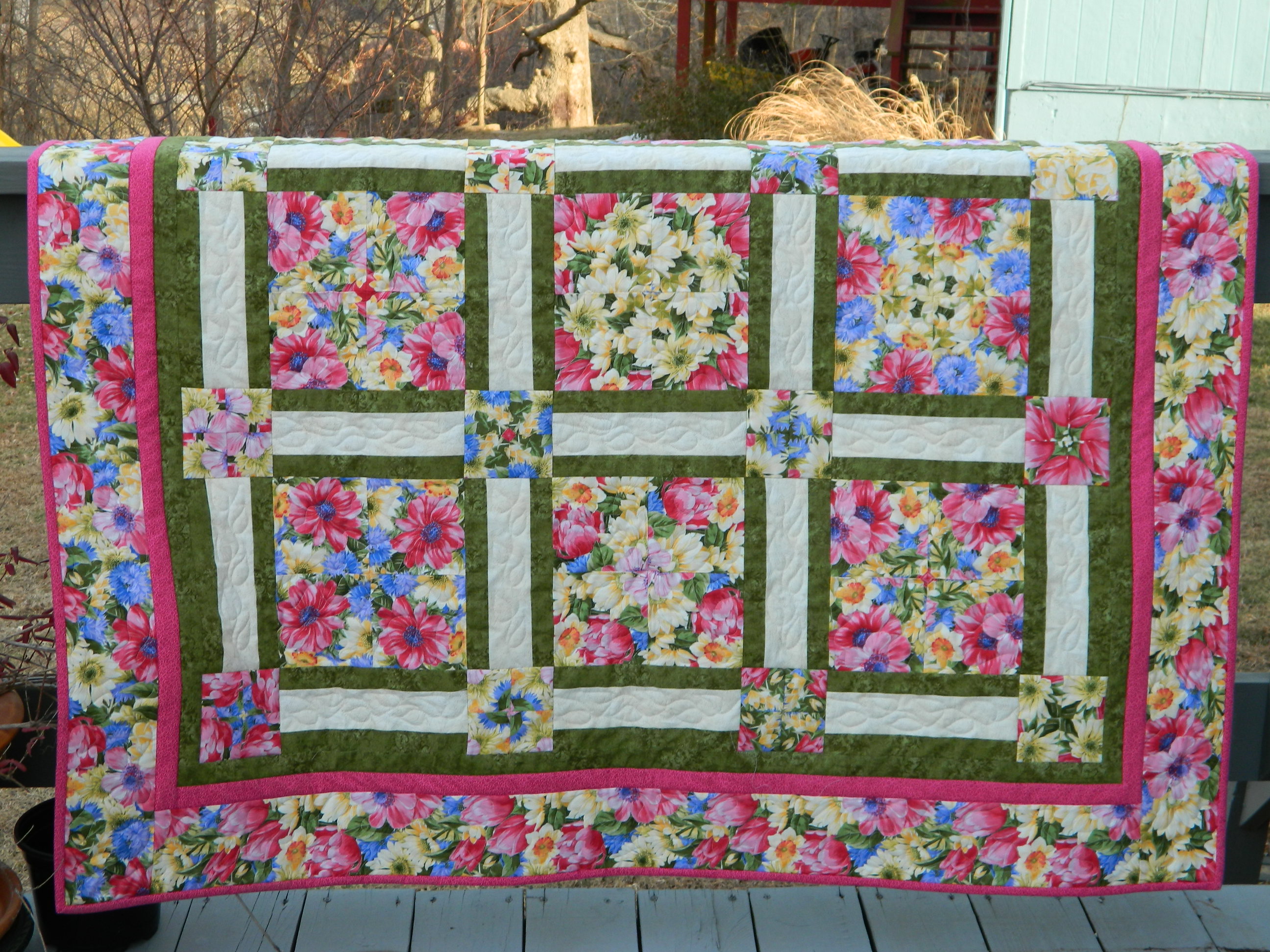 Spring Kaleidoscope Quilt Four Patch Posey