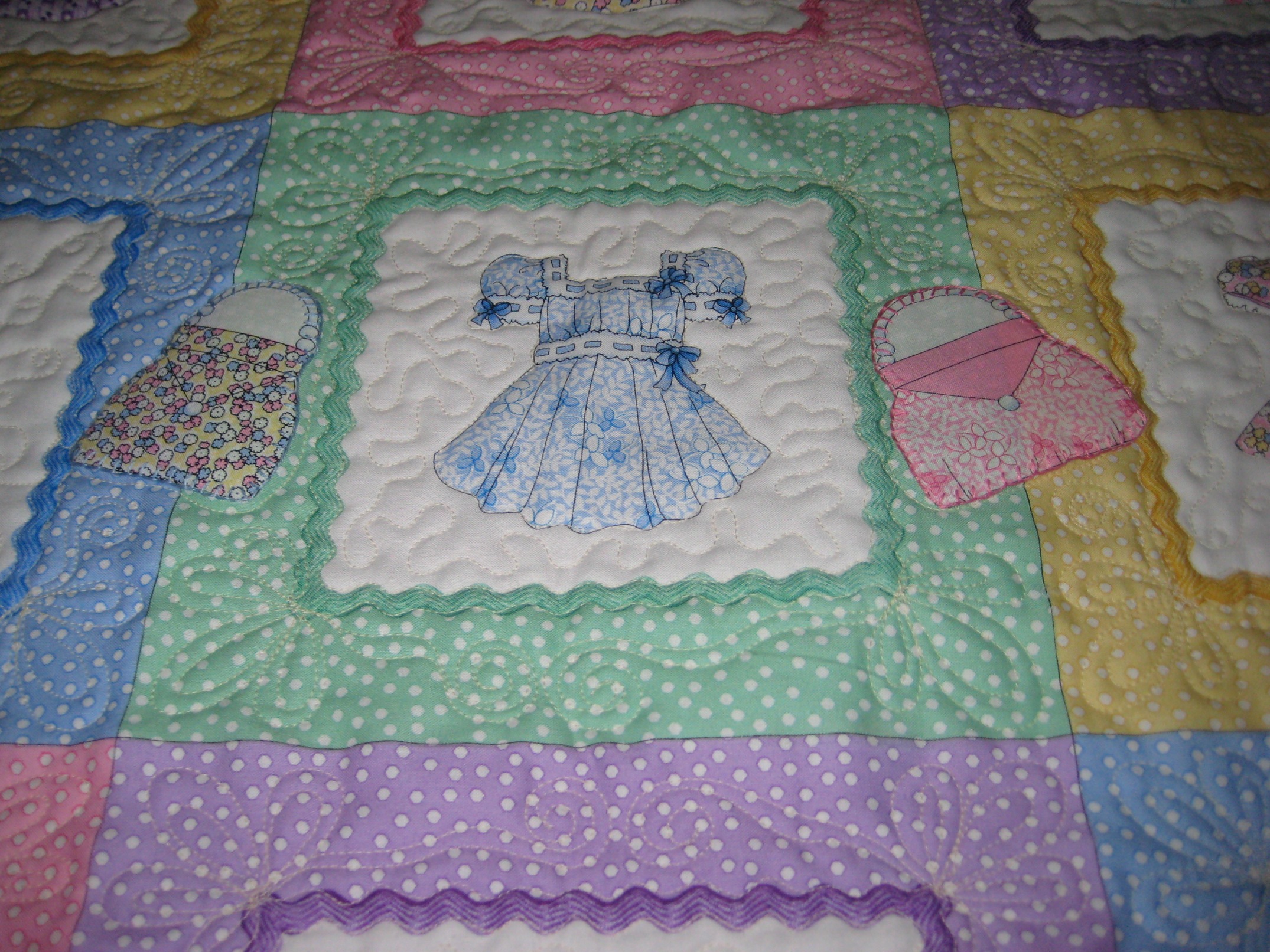 Baby Girl Quilt Dress Up quilted By Aubrey sQuiltingCreations