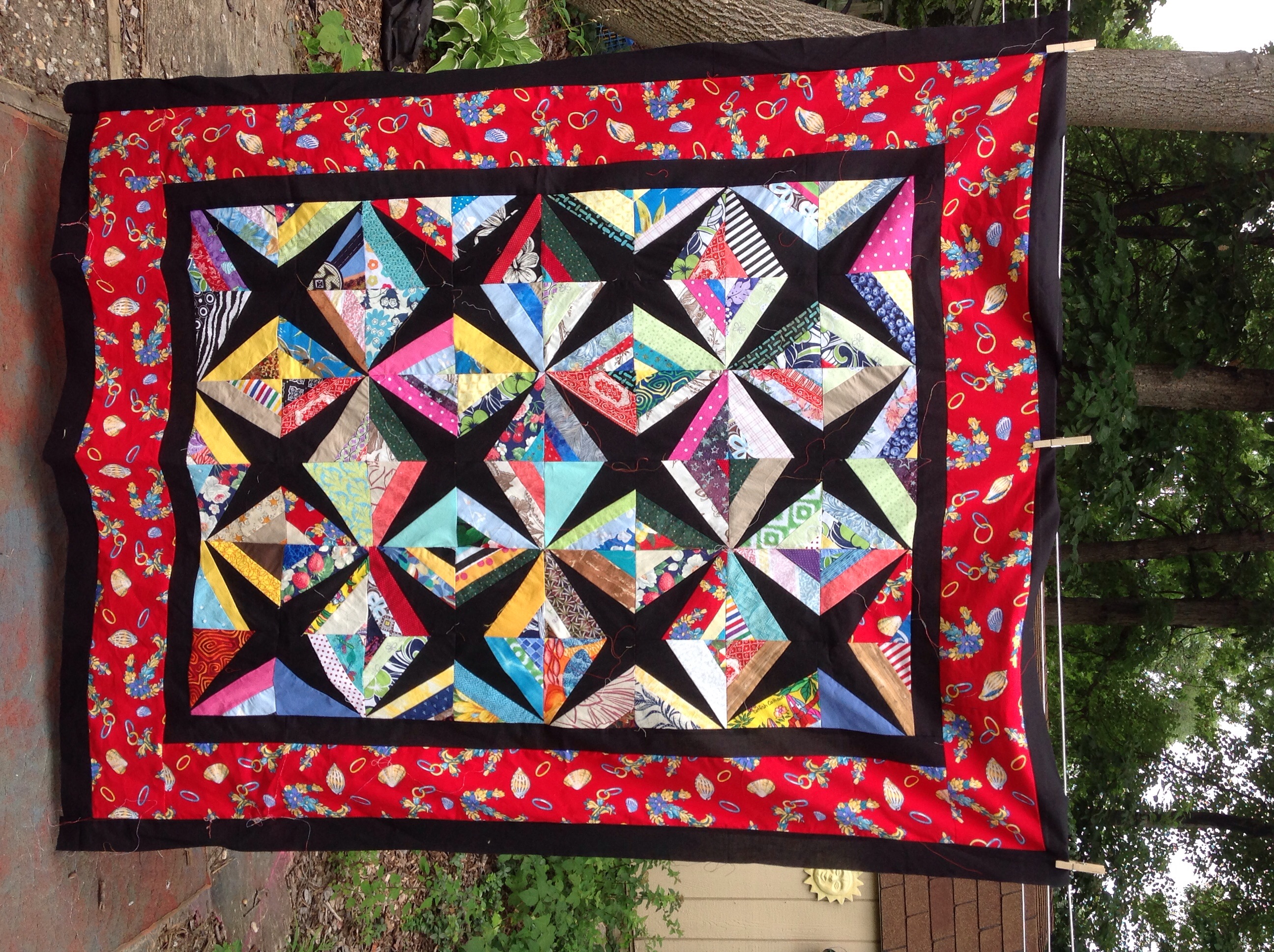 star-string-quilt-top