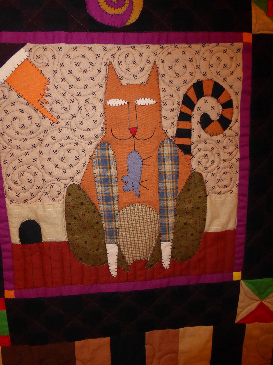 Folk Art Cat Quilt