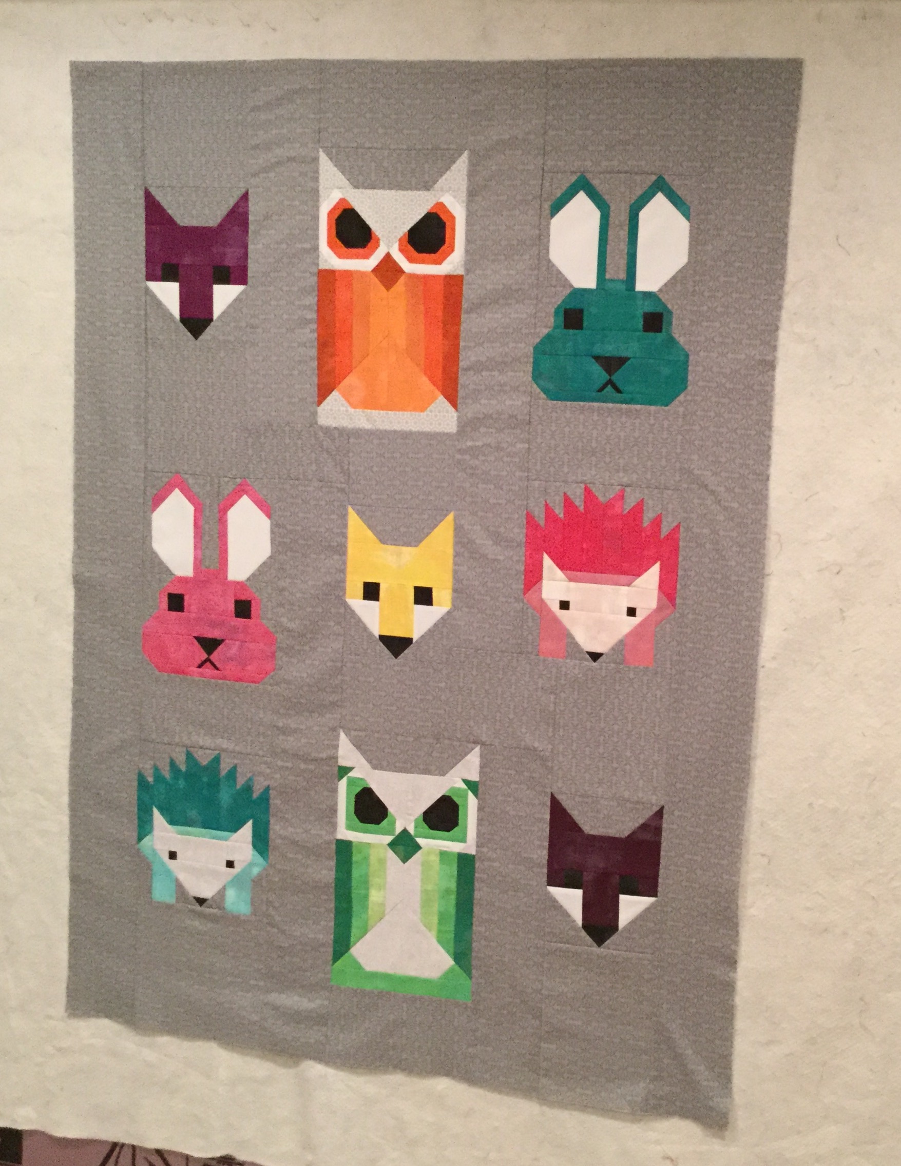 Fancy Forest modern baby quilt top - Quiltingboard Forums
